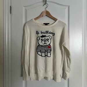French Connection Le Bulldog Cream Crewneck Sweater

Size: Medium

Worn once.